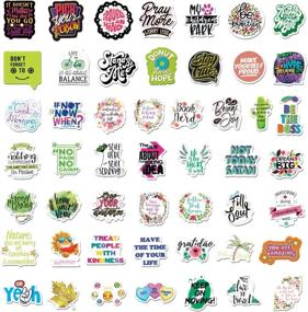img 2 attached to 📚 200-Piece Inspirational Words Stickers Pack - Motivational Quote Stickers for Teens, Adults, Hydroflask Water Bottles, Books, MacBook, Laptops, Phone Cases