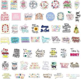 img 1 attached to 📚 200-Piece Inspirational Words Stickers Pack - Motivational Quote Stickers for Teens, Adults, Hydroflask Water Bottles, Books, MacBook, Laptops, Phone Cases