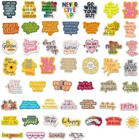 img 3 attached to 📚 200-Piece Inspirational Words Stickers Pack - Motivational Quote Stickers for Teens, Adults, Hydroflask Water Bottles, Books, MacBook, Laptops, Phone Cases