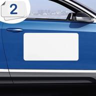 🚗 2-pack car magnet blanks – magnetic vehicle signs for business advertising, cover company logos, protect from scratches – rounded corners, regular large size logo