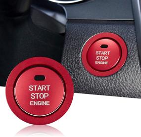 img 4 attached to TOMALL Aluminum Engine Start Stop Push Button Cover Trim Compatible With Toyota Camry 2018 2019 2020 Car Keyless Engine Ignition Start Button Cap Surrounding Trim Ring Decoration (Red)