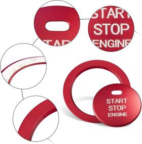 img 1 attached to TOMALL Aluminum Engine Start Stop Push Button Cover Trim Compatible With Toyota Camry 2018 2019 2020 Car Keyless Engine Ignition Start Button Cap Surrounding Trim Ring Decoration (Red)