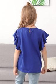 img 3 attached to GORLYA Butterfly Sleeve T Shirt GOR1092 Girls' Clothing