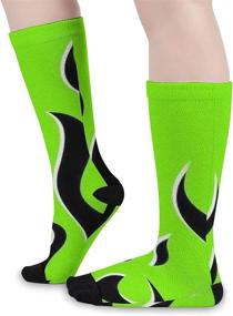 img 2 attached to 🎃 Halloween Compression Socks: Fun Calf Sleeves for Sports, Travel, Flying, Leg & Knee Protection, Unisex