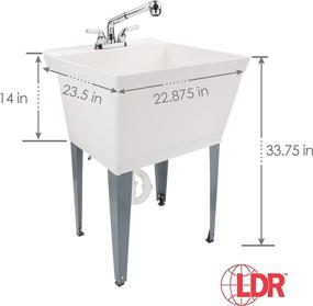 img 1 attached to 🚰 LDR Industries 040 6000 Однокомпонентная стиральная 19-галлонная утилитарная ванна с выезжающим краном