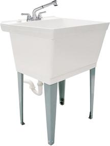 img 4 attached to 🚰 LDR Industries 040 6000 Однокомпонентная стиральная 19-галлонная утилитарная ванна с выезжающим краном