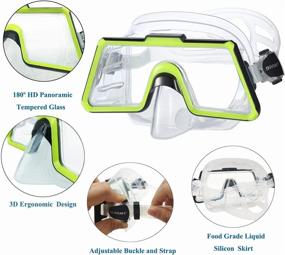 img 2 attached to DiVLMT Snorkeling Military Easy Breath 180°Panoramic