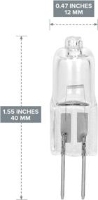 img 1 attached to 10 Pack Diamond Clear LENSE 35W AC DC 12V Light Bulb Replacement - T3 JC G4 2 Pin Base Halogen Landscape Path Boat Lamp - Bi-Pin 2700k Clear Warm White Glass Capsule Low Voltage Lighting