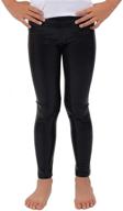 👖 loxdonz metallic liquid leggings for girls - footless clothing with enhanced seo logo