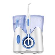 🚿 h2ofloss hf-9 dental water flosser: 12 multifunctional tips & 800ml capacity - professional countertop oral irrigator with quiet design for effective teeth cleaning logo