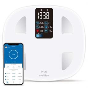 img 4 attached to 🔢 Ultimate Body Fat Scale: Track Heart Rate, BMI, and More, with Multifun Smart Wireless Digital Bathroom Weight Scale