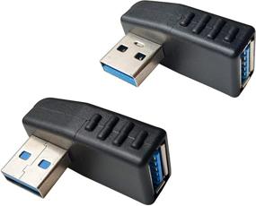 img 3 attached to 🔌 USB 3.0 Мужской-Женский 90 Градусов Правый Поворотный угол Расширитель Адаптер с Левым и Правым Разъемом.