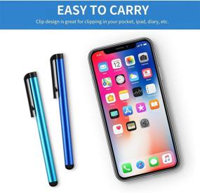 img 3 attached to Ultimate Pack of 60 Slim Capacitive Stylus Pens 🖌️ for iPhone, iPad, Tablet - Touch Screen Compatible (10 Vibrant Colors)