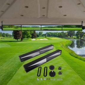 img 4 attached to 🚙 Enhance Golf Cart Safety with the HKOO Universal 4 Panel Rear View Mirror for EZGO, Club CAR, Yamaha & Precedent