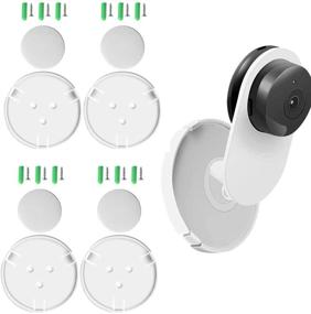 img 4 attached to 📷 Aboom Wall Mount Bracket for Yi Home Camera (Pack of 4) – Customized Stand Design for YI 1080p/720p Home Camera, USA Compatible (Camera NOT Included)