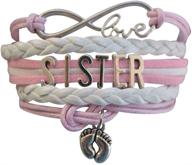 👭 infinity collection sister bracelet - sister jewelry - sister charm bracelet, big sister bracelet for girls - best gift for sisters logo