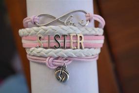 img 1 attached to 👭 Infinity Collection Sister Bracelet - Sister Jewelry - Sister Charm Bracelet, Big Sister Bracelet for Girls - Best Gift for Sisters