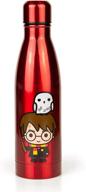 official harry potter & hedwig chibi characters collectible aluminum water bottle - 17 oz capacity логотип