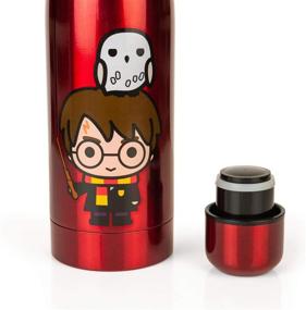 img 1 attached to Official Harry Potter & Hedwig Chibi Characters Collectible Aluminum Water Bottle - 17 oz Capacity