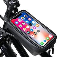 📱 waterproof nepest bike phone bag: top tube bag for 6.5" iphone 12 11 plus xs max - bike accessories logo