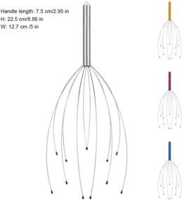 img 3 attached to 🧖 Оптимизируйте снятие стресса: набор из 4 портативных головных массажеров, массажеры для кожи головы для глубокой релаксации и стимуляции роста волос.