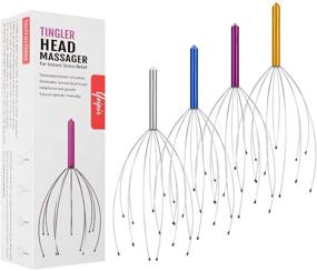 img 4 attached to 🧖 Optimize Stress Relief: 4-Pack Handheld Head Massage Tinglers, Scalp Massagers for Deep Relaxation, Hair Stimulation