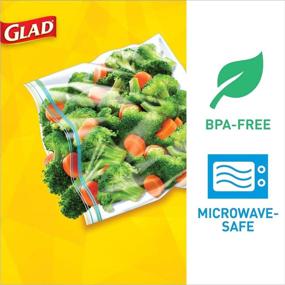 img 1 attached to Glad Zipper Food Storage Sandwich Bags - 100 Count (Improved Packaging)