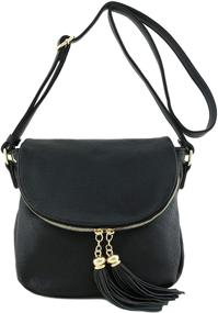 img 4 attached to 👜 Stylish Tassel Accent Crossbody Bag Flap: Must-have Women's Handbags & Wallets