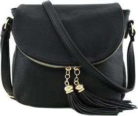 img 3 attached to 👜 Stylish Tassel Accent Crossbody Bag Flap: Must-have Women's Handbags & Wallets