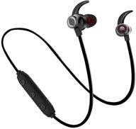 наушники с bluetooth x5-black - спортивные наушники с защитой от пота на ошейнике с микрофоном, шумоподавлением и стерео-звуком, идеальные для тренировок, бега и пробежек. логотип