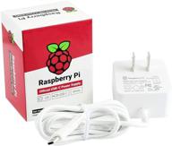 raspberry pi 4 power supply 🔌 - usb-c 5.1v 3a charger (white, ul listed) logo