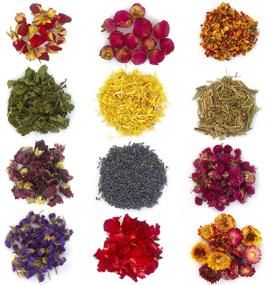 img 3 attached to 🌸 Dried Flowers 12 Pack - Soap Making Scents Kit with Rose, Lavender, Jasmine, and More. Ideal for Soap, Candle, Resin Jewelry Making, Bath Bombs, and Essential Oil Crafts. Each Bag 0.5 oz (12 Bags)