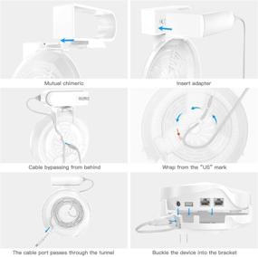 img 1 attached to 🔌 Koroao Wall Mount Holder for TP-Link Deco M9 Plus Whole Home Mesh WiFi System - Eliminate Cord Clutter and Maximize Space with Ceiling Bracket (1-Pack)