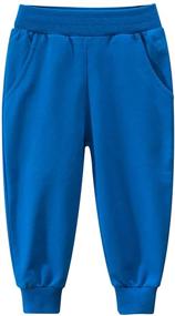 img 2 attached to 👶 Fruitsunchen Toddler Jogger: Comfy & Stylish Elastic Sweatpants for Boys