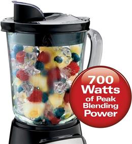 img 3 attached to 🍹 Hamilton Beach 58148A Blender for Ice Crushing, Pureeing, Shakes, and Smoothies - 40 Oz Glass Jar - 12 Functions - Black and Stainless-Steel