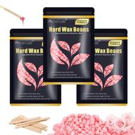 rose hard wax beads (300g/10.5oz) - painless hair removal for full body brazilian bikini waxing, includes 10pcs applicators - ideal at-home waxing beads for face, eyebrow, legs, underarms, back, chest - perfect refill for any wax warmer logo