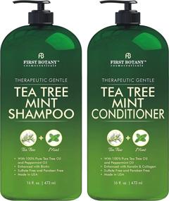 img 4 attached to 🌿 Tea Tree Mint Shampoo and Conditioner: Hair Loss Prevention, Growth Booster, Anti-Dandruff, Lice Defense - Men & Women Sulfate Free (16oz x 2)