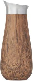 img 4 attached to 🥤 S'well Stainless Steel Carafes - Teakwood Finish - 1.5 Liters - Superior Triple-Layered Vacuum Insulation - Keep Drinks Extra Cold, Longer - BPA-Free Designer Barware