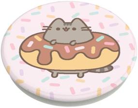 img 2 attached to 🍩 Подставка Pusheen PopSockets для телефонов и планшетов с изображением пончика - глянцевый отзыв и руководство покупателя по PopGrip.