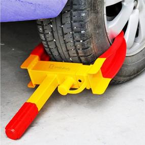 img 2 attached to 🔒 Zento Deals Security Tire Clamp - Heavy-Duty Anti-Theft Wheel Lock for Car Trailer