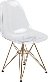 img 1 attached to 🪑 Stylish and Modern: Design Guild Banks Clear Chair with Luxurious Gold Legs