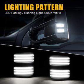 img 3 attached to 🚗 SUPAREE LED Sequential Side Mirror Marker Light For 2008-2016 F250 F350 F450 F550 Super Duty - Running & Turn Signal - Aftermarket Replacement
