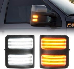 img 4 attached to 🚗 SUPAREE LED Sequential Side Mirror Marker Light For 2008-2016 F250 F350 F450 F550 Super Duty - Running & Turn Signal - Aftermarket Replacement