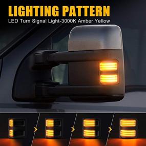 img 2 attached to 🚗 SUPAREE LED Sequential Side Mirror Marker Light For 2008-2016 F250 F350 F450 F550 Super Duty - Running & Turn Signal - Aftermarket Replacement