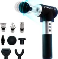 🔫 vybe percussion massage gun - pro model: electric handheld deep tissue muscle massager, soothe body aches & back pain - 9 speeds, 8 attachments, quiet & portable logo