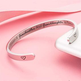 img 3 attached to 👧 Raysunfook Grandmother Quote Cuff Bracelet: A Timeless Symbol of Grandmother-Granddaughter Love in Wedding Jewelry Collection