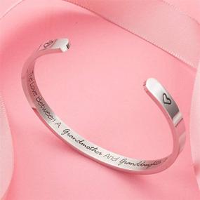 img 2 attached to 👧 Raysunfook Grandmother Quote Cuff Bracelet: A Timeless Symbol of Grandmother-Granddaughter Love in Wedding Jewelry Collection