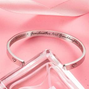 img 1 attached to 👧 Raysunfook Grandmother Quote Cuff Bracelet: A Timeless Symbol of Grandmother-Granddaughter Love in Wedding Jewelry Collection
