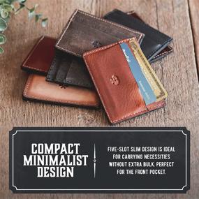 img 2 attached to Premium Leather Minimalist Wallet for Men: Accessorize in Style with Card Cases and Money Organizers