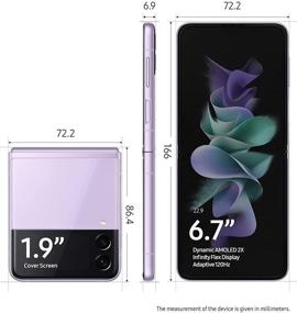 img 2 attached to 💜 Получите разблокированный смартфон SAMSUNG Galaxy Z Flip 3 5G с режимом Fleх и интуитивной камерой в цвете лаванды - 128 ГБ памяти, гарантия США